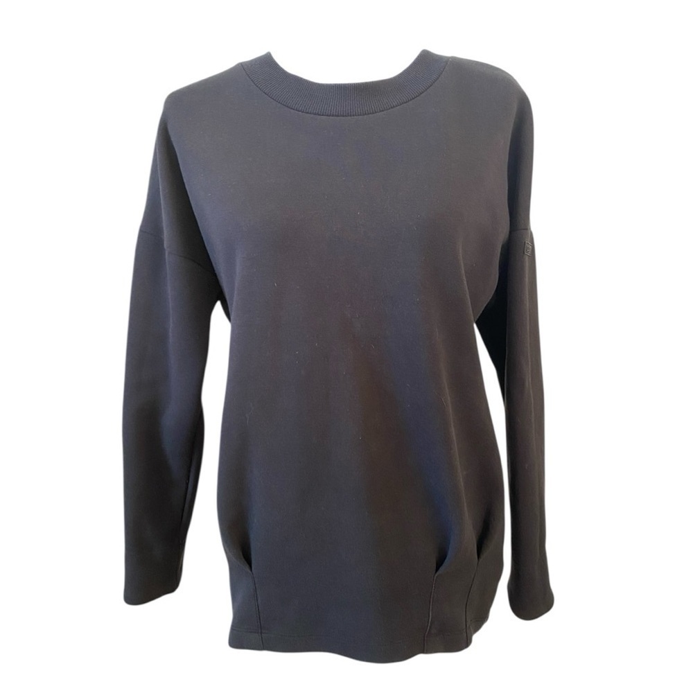 CMP Womens Black Oversized Pullover Fleece Swestshirt